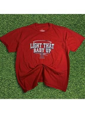 Vintage Los Angeles Angels Light That Baby Up MLB T-Shirt Size XL